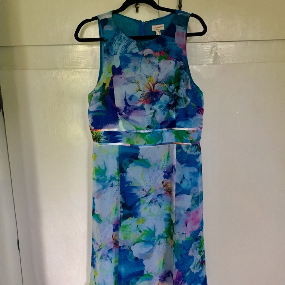 Adrianna Papell blue floral dress - Picture 2 of 7